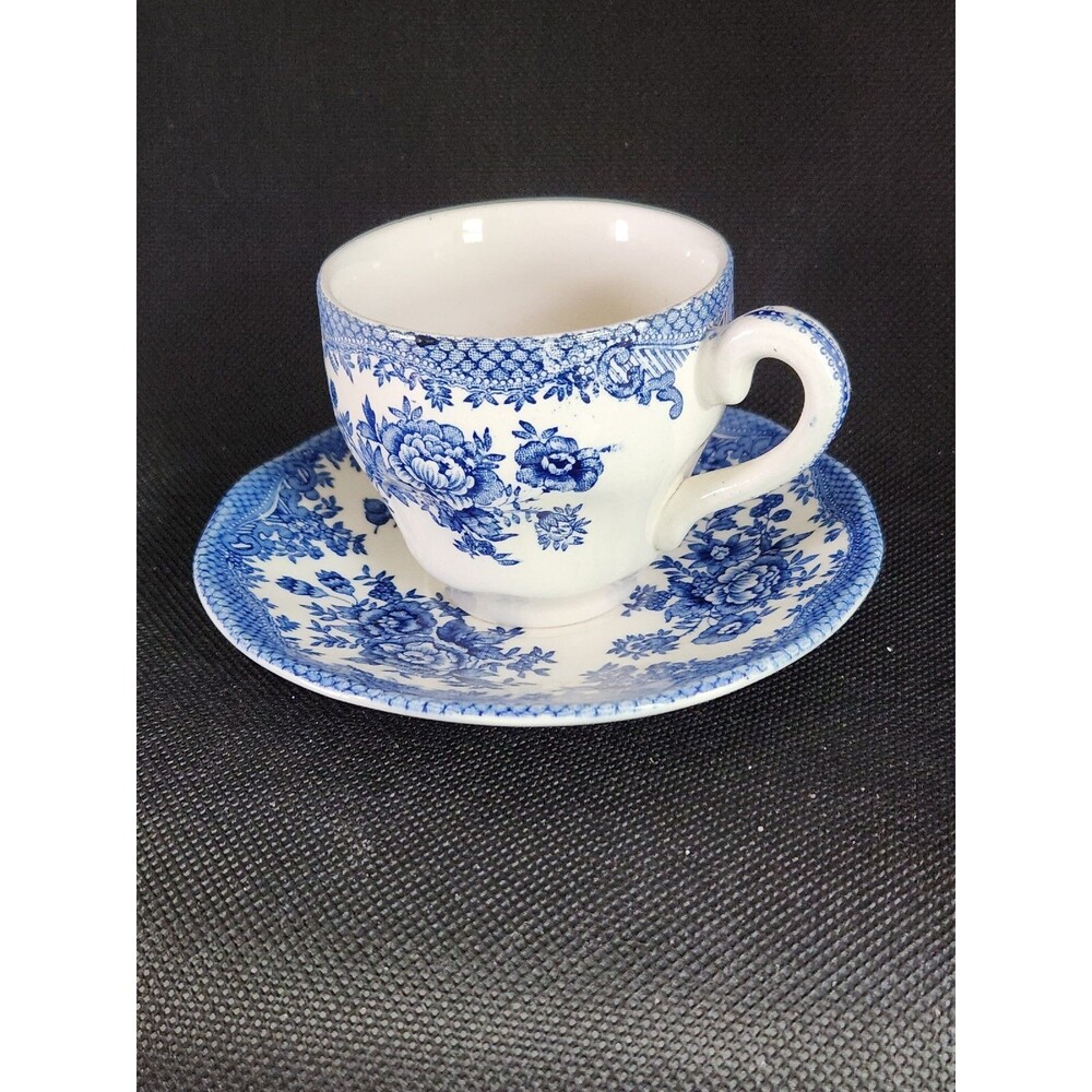 Vintage Enoch Westwood Tea Cup & Saucer Set. This Is The Mini Pheasant Blue Set